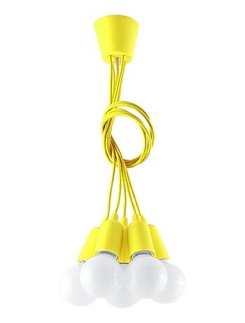 Suspension PVC Jaune E27 5 Diego