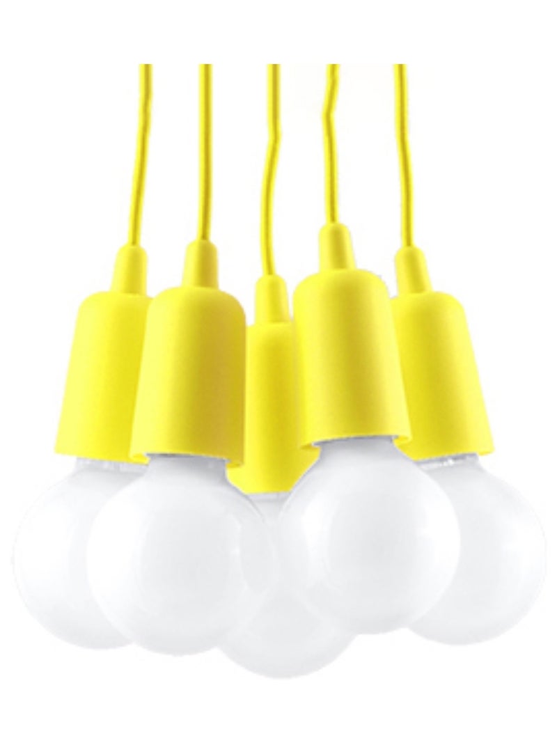 Suspension PVC Jaune E27 5 Diego Jaune - Kiabi