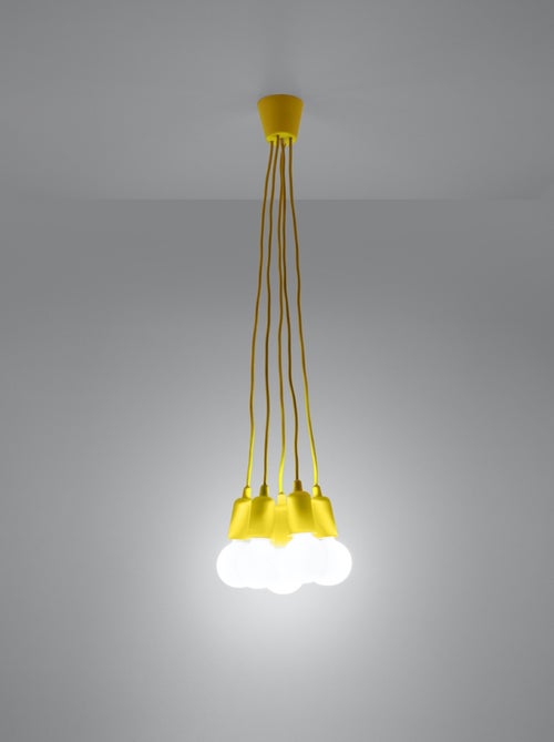 Suspension PVC Jaune E27 5 Diego - Kiabi