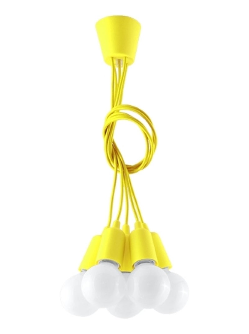 Suspension PVC Jaune E27 5 Diego Jaune - Kiabi