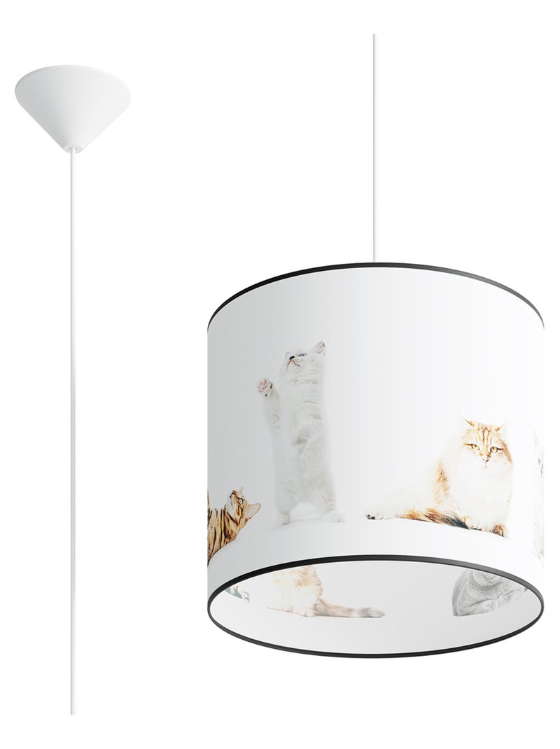 Suspension PVC Multicolore E27 1 Chat 30 Multicolore - Kiabi