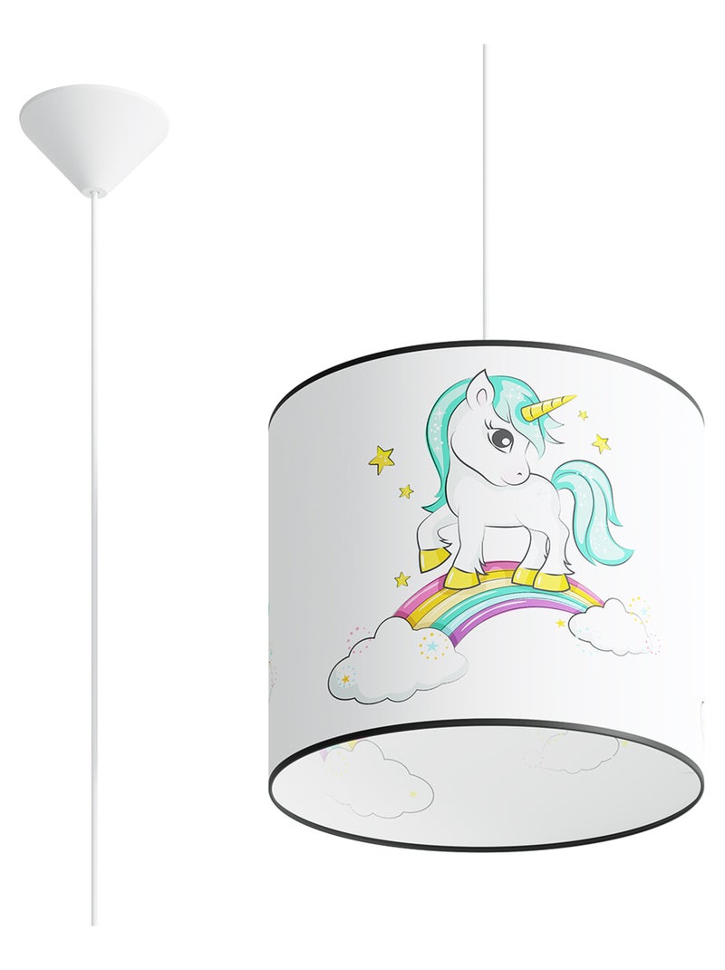 Suspension PVC Multicolore E27 1 Licorne 30 Multicolore - Kiabi