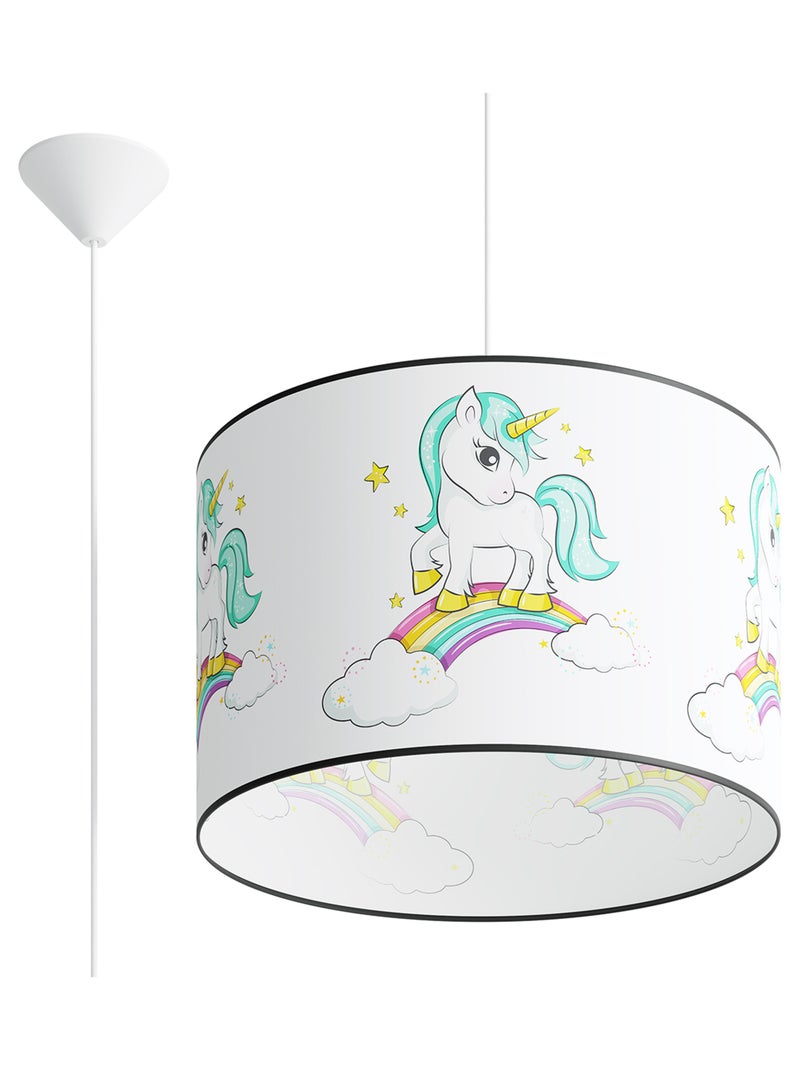 Suspension PVC Multicolore E27 1 Licorne 40 Multicolore - Kiabi