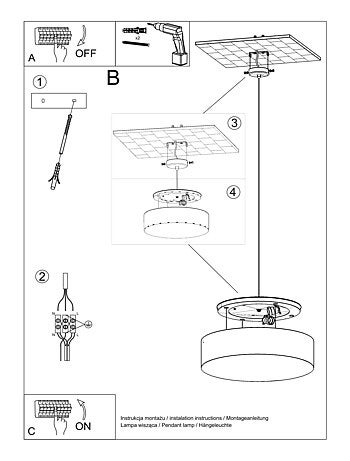 Suspension PVC Noir E27 3 Arena