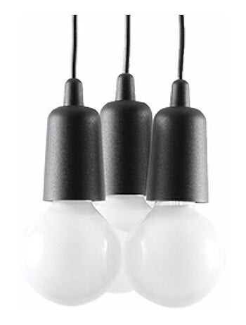 Suspension PVC Noir E27 3 Diego