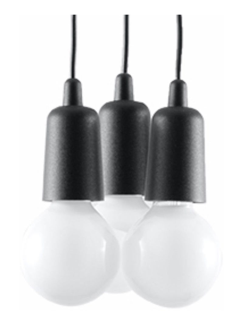Suspension PVC Noir E27 3 Diego Noir - Kiabi