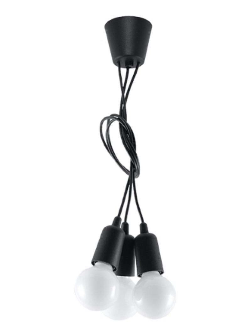 Suspension PVC Noir E27 3 Diego Noir - Kiabi