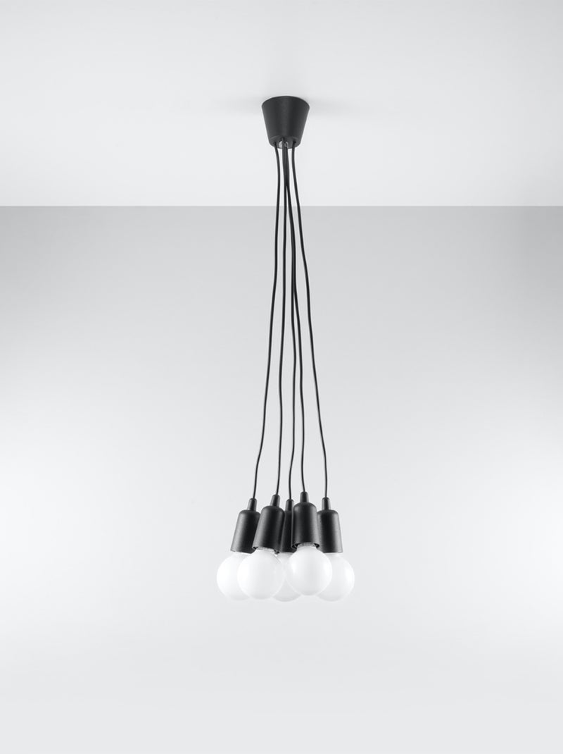 Suspension PVC Noir E27 5 Diego Noir - Kiabi