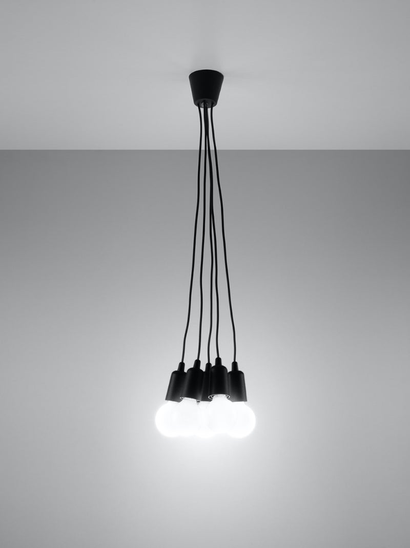 Suspension PVC Noir E27 5 Diego Noir - Kiabi