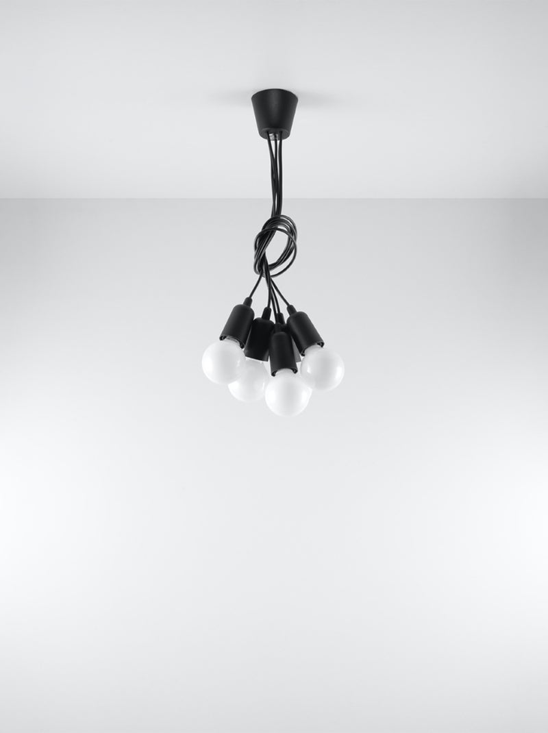 Suspension PVC Noir E27 5 Diego Noir - Kiabi