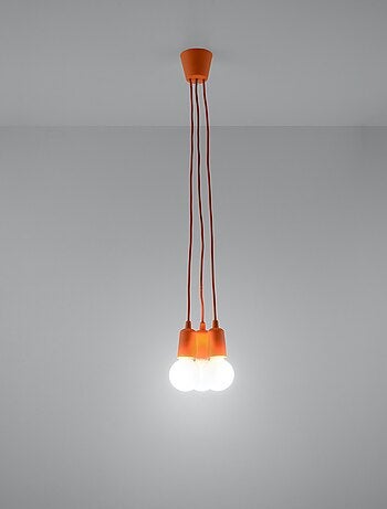Suspension PVC Orange E27 3 Diego