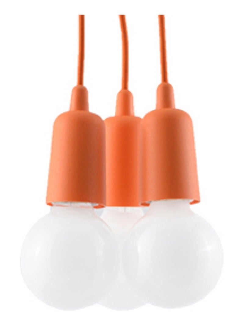 Suspension PVC Orange E27 3 Diego Orange - Kiabi
