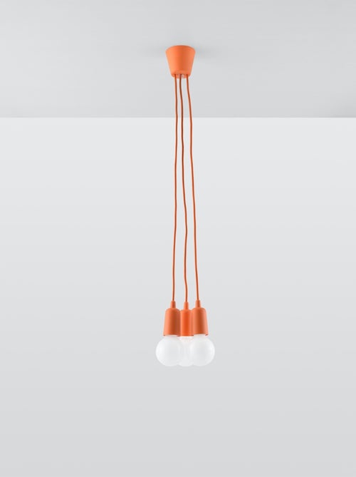 Suspension PVC Orange E27 3 Diego - Kiabi