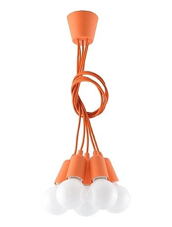Suspension PVC Orange E27 5 Diego