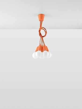 Suspension PVC Orange E27 5 Diego