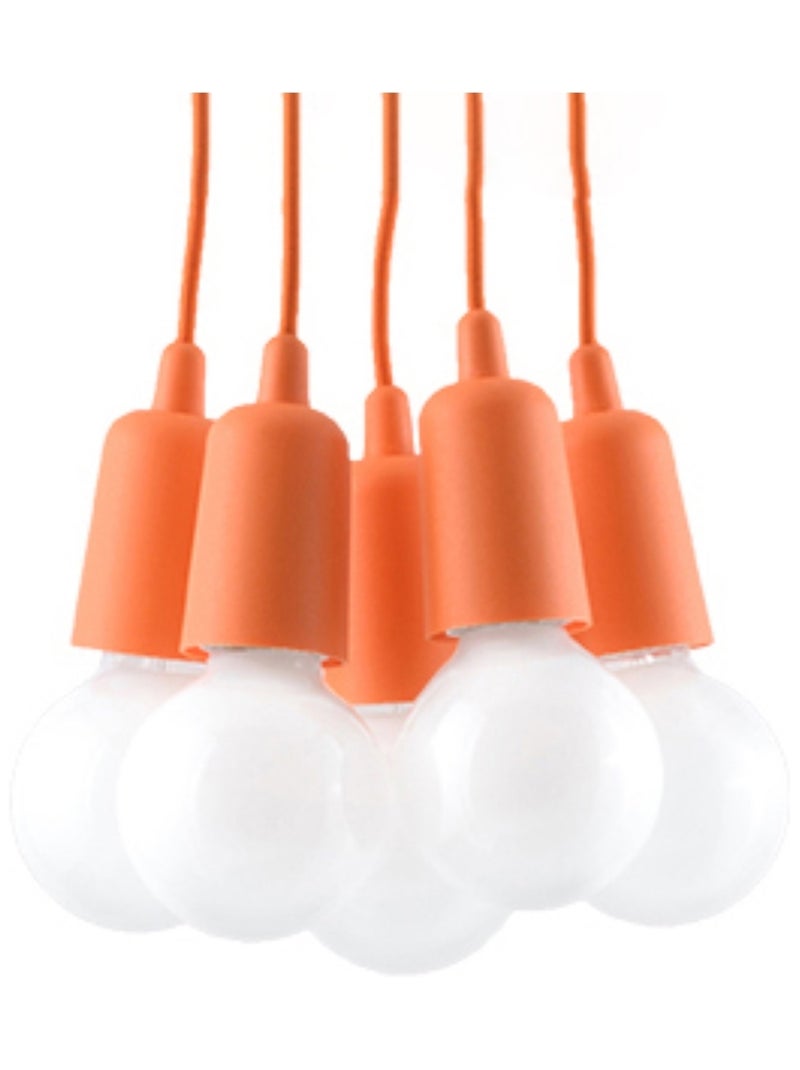 Suspension PVC Orange E27 5 Diego Orange - Kiabi