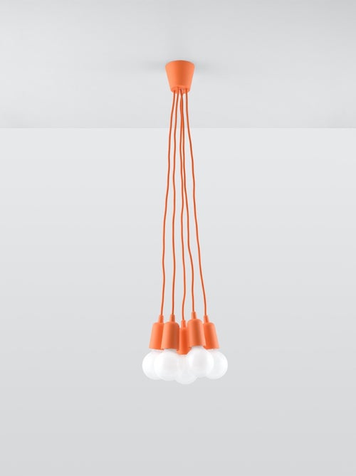 Suspension PVC Orange E27 5 Diego - Kiabi