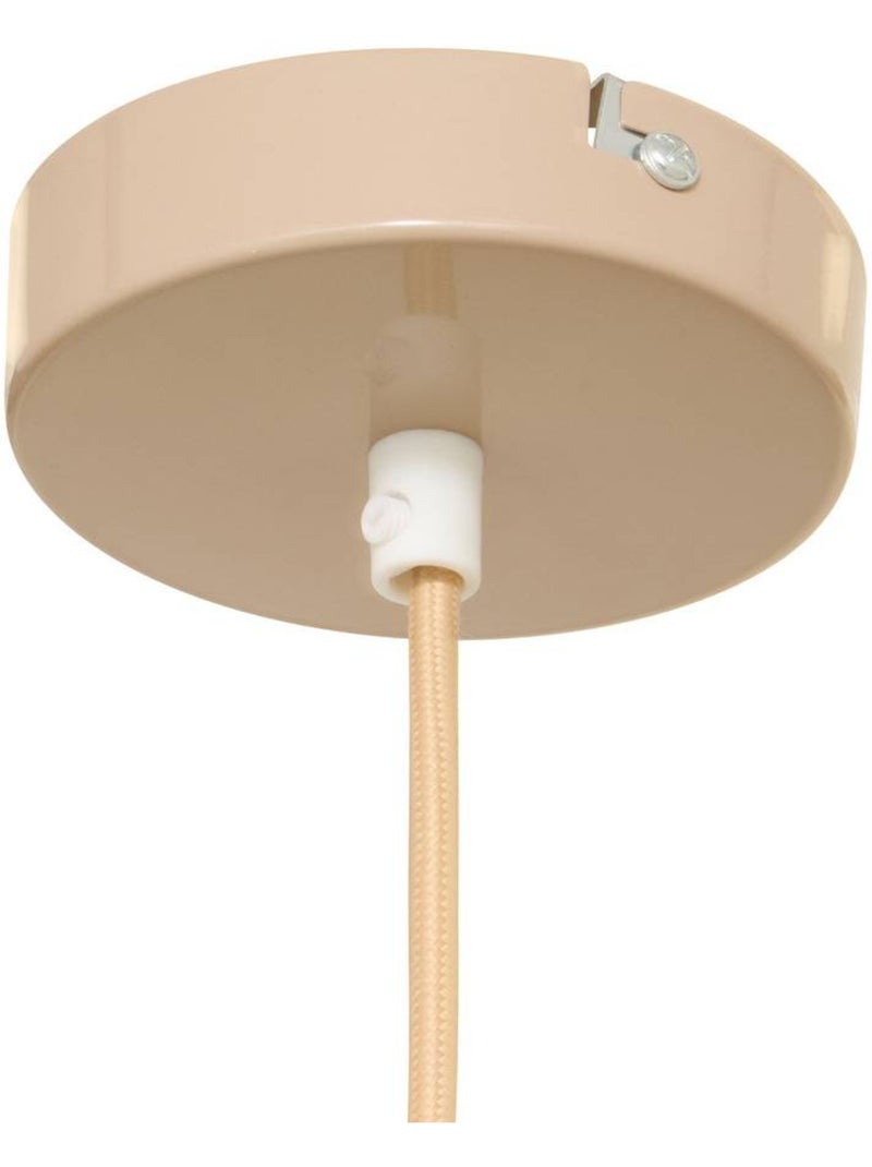 Suspension ronde en acier LITO Beige - Kiabi
