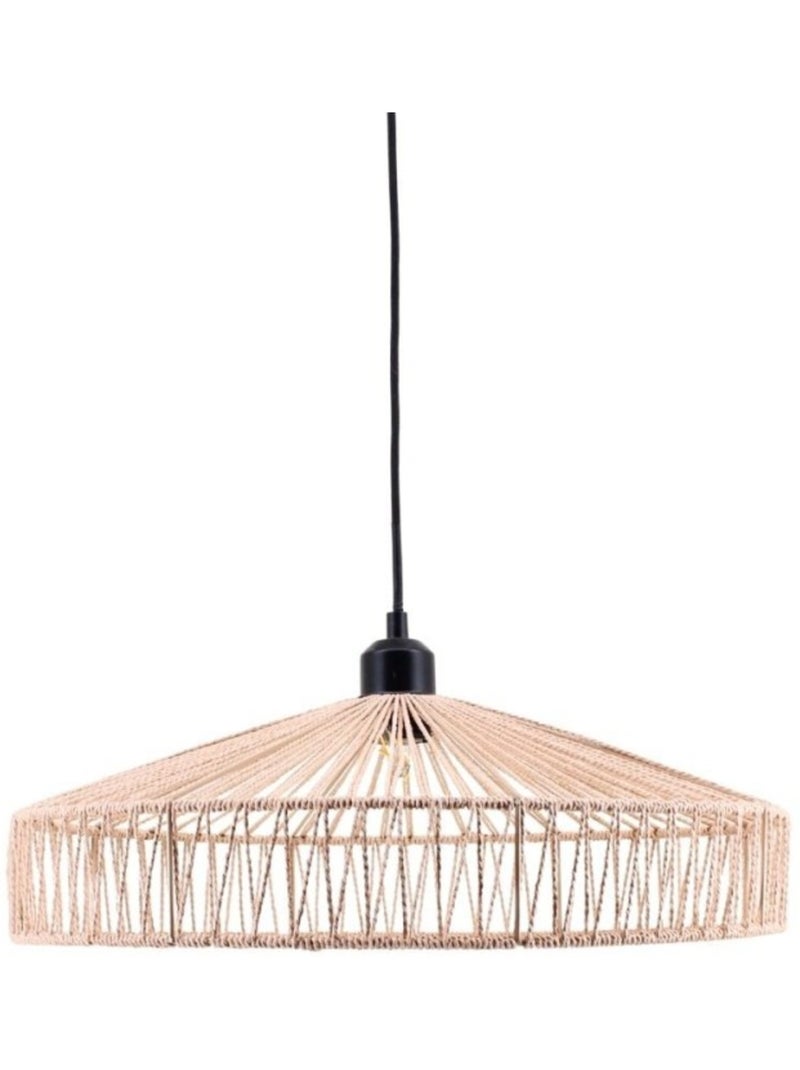 Suspension ronde en corde 45cm Beige - Kiabi
