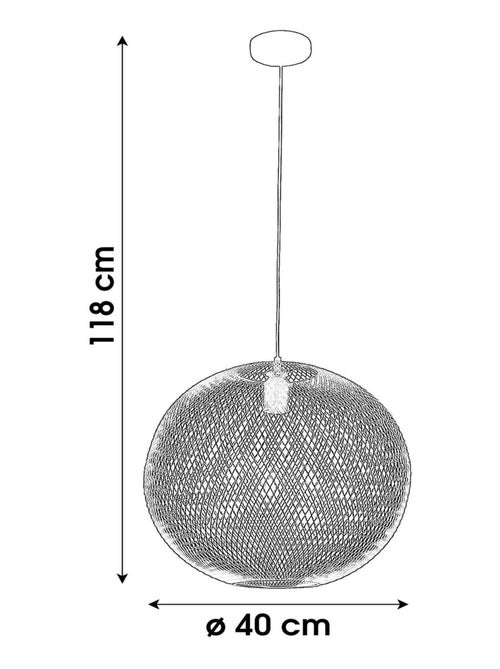 Suspension ronde en métal design industriel MODERN SPIRIT - Kiabi
