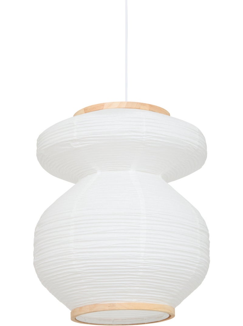 Suspension ronde en papier NIKA Blanc - Kiabi