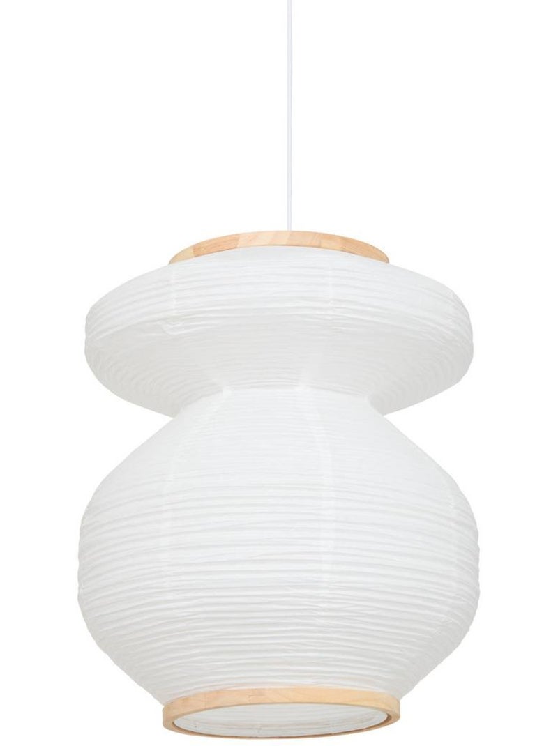 Suspension ronde en papier nika Blanc - Kiabi