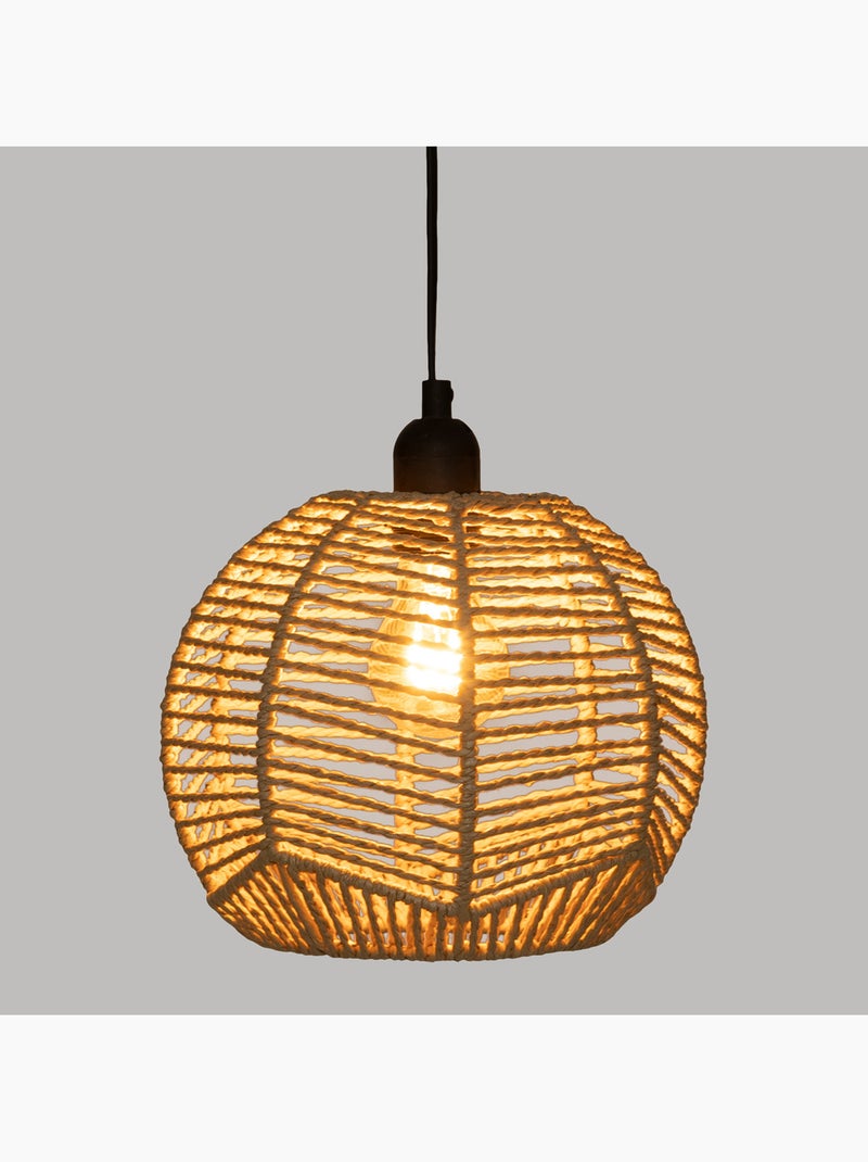 Suspension sphérique en papier tressé CAREN Beige - Kiabi