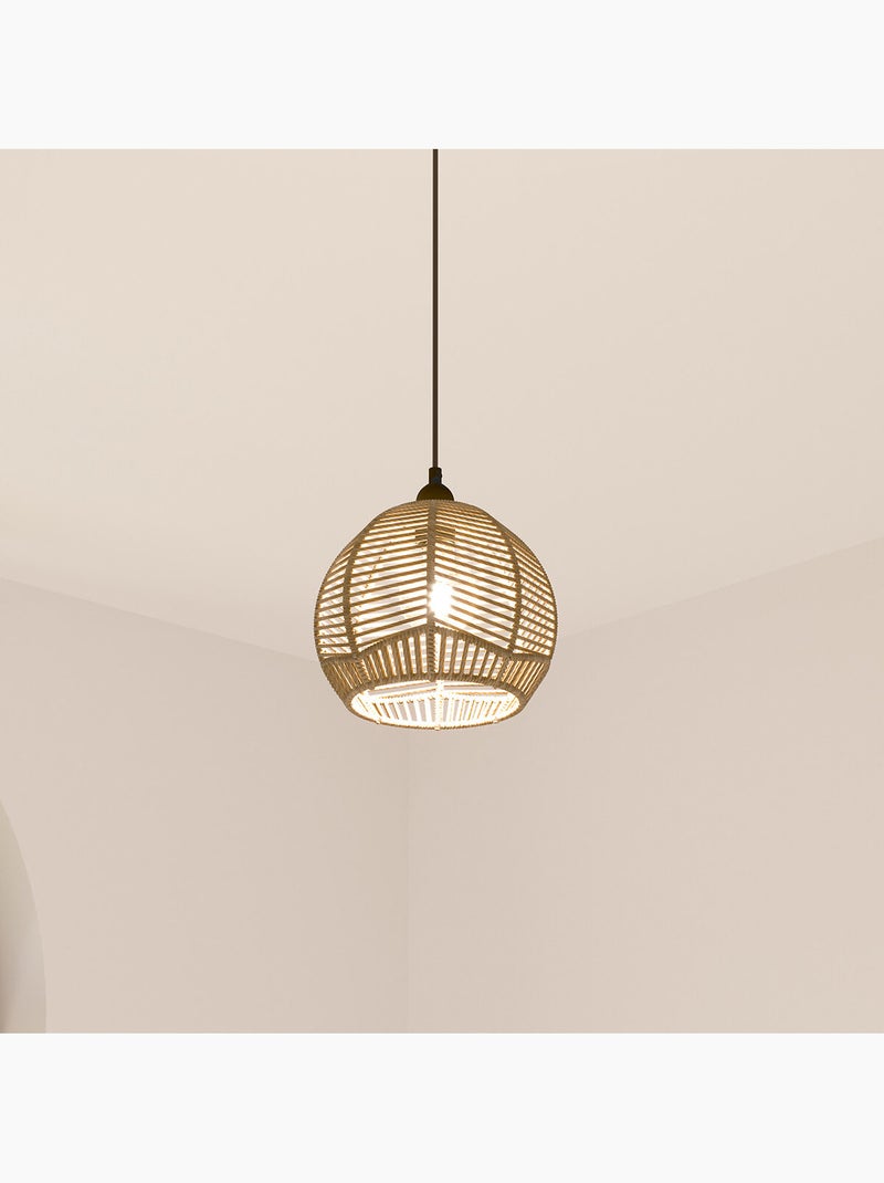 Suspension sphérique en papier tressé CAREN Beige - Kiabi