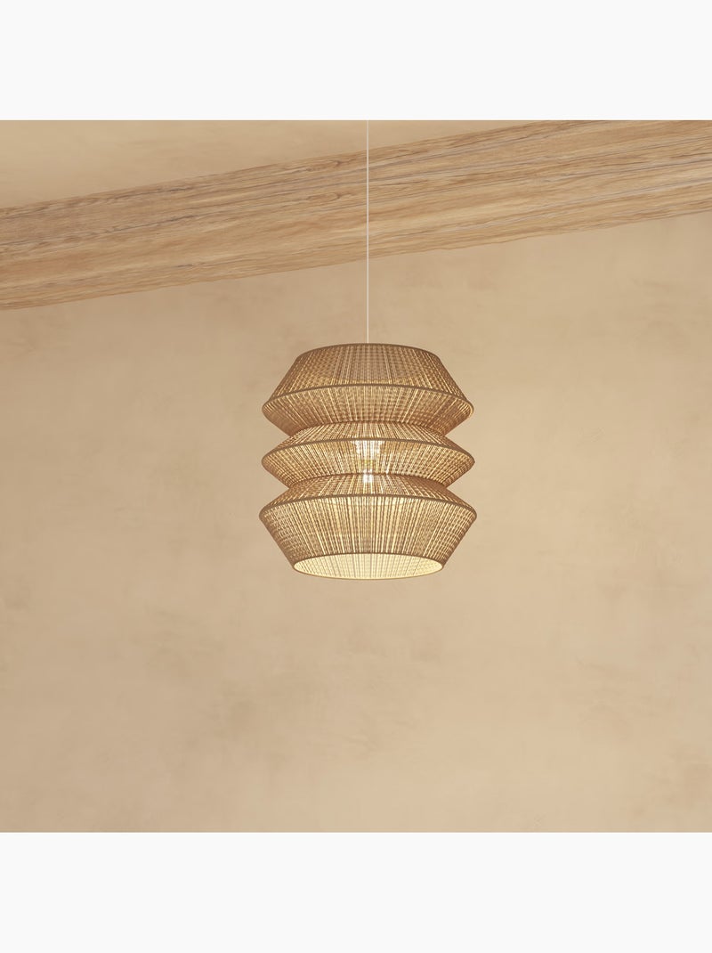 Suspension style accordéon en jute Beige - Kiabi