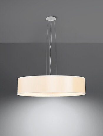 Suspension Tissu Blanc E27 5 Skala