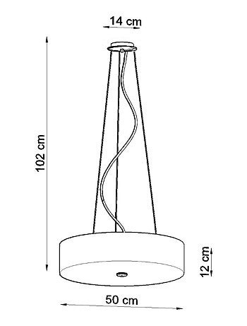 Suspension Tissu Blanc E27 5 Skala