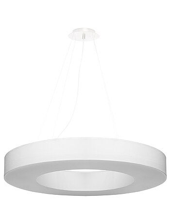 Suspension Tissu Blanc E27 6 Saturno