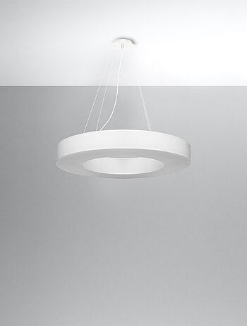 Suspension Tissu Blanc E27 6 Saturno