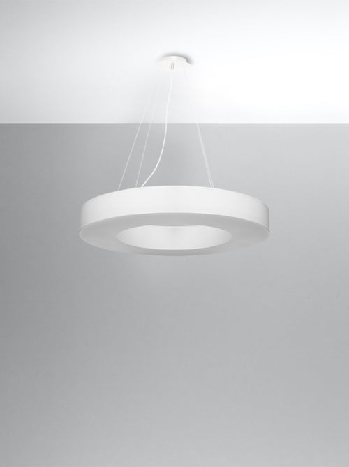 Suspension Tissu Blanc E27 6 Saturno - Kiabi