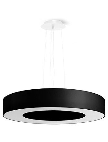 Suspension Tissu Noir E27 5 Saturno