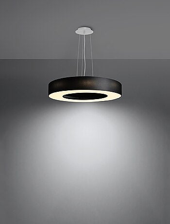 Suspension Tissu Noir E27 5 Saturno