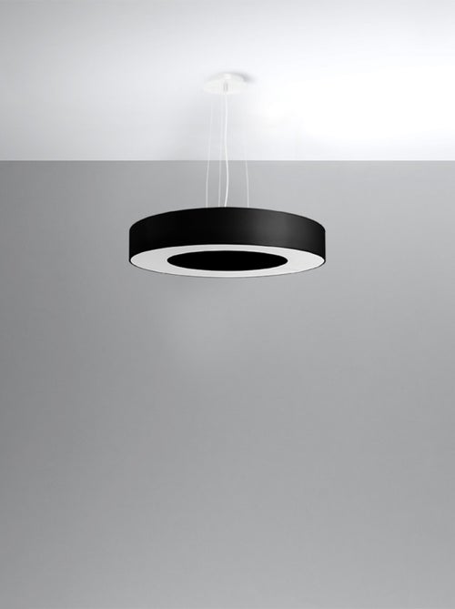 Suspension Tissu Noir E27 5 Saturno - Kiabi