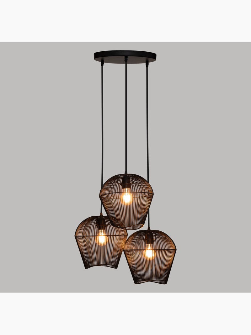 Suspension triple métal filaire JENA Noir - Kiabi