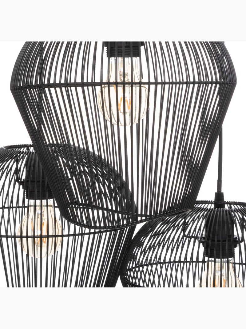 Suspension triple métal filaire JENA Noir - Kiabi