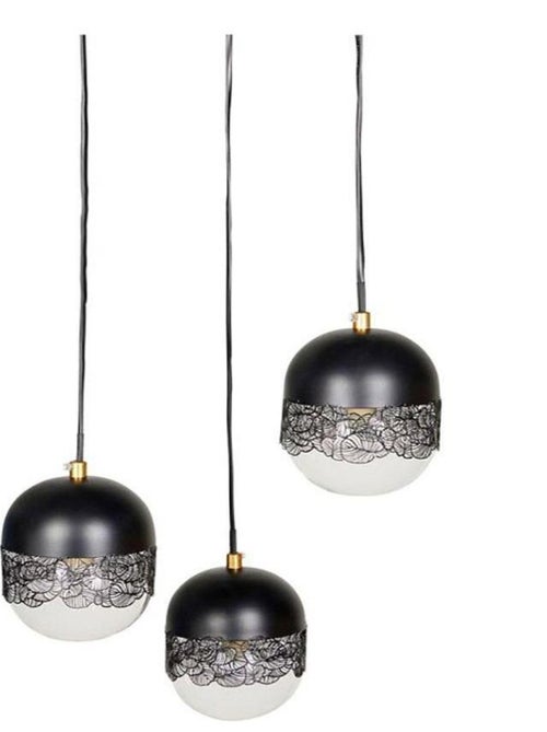 Suspension triple métal noir Stilla - Kiabi