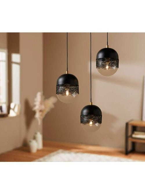 Suspension triple métal noir Stilla - Kiabi