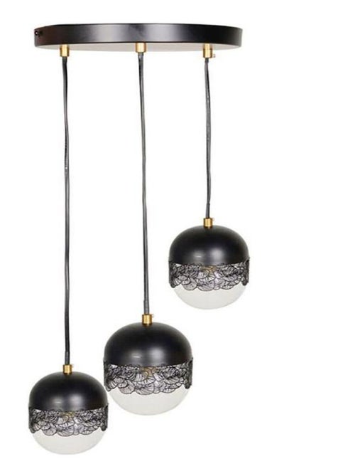 Suspension triple métal noir Stilla - Kiabi