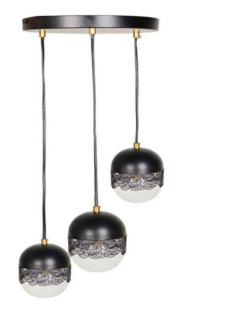 Suspension triple métal noir Stilla Noir - Kiabi