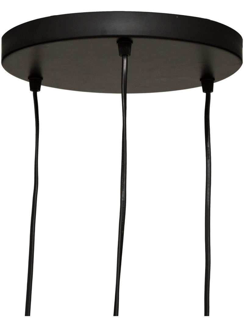 Suspension trois lumières en corde de papier tressée JILY Beige - Kiabi