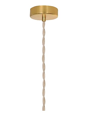 Suspension verre et laiton vintage