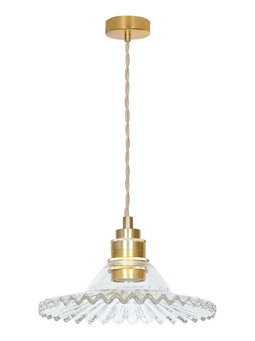 Suspension verre et laiton vintage - Kiabi Suspension verre et laiton vintage - Kiabi