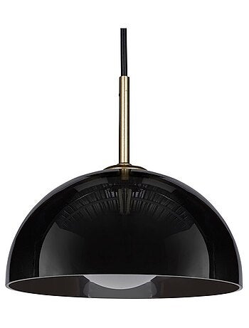 Suspension verre LUMEA noire et dorée