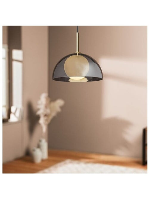 Suspension verre LUMEA noire et dorée - Kiabi