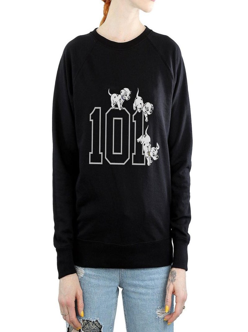 Sweat - les 101 dalmatiens Noir - Kiabi