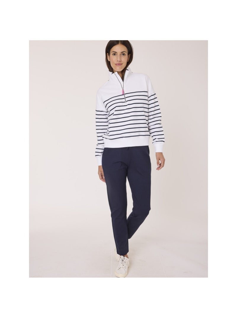 Sweat - Terre de Marins Blanc Bleu - Kiabi